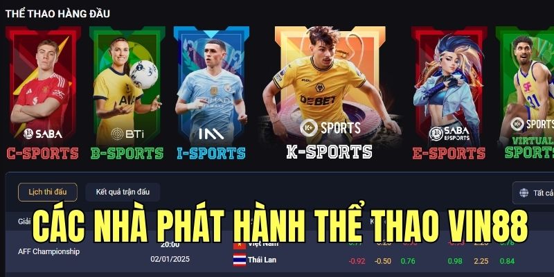Giới thiệu các nhà phát hành game cược thể thao